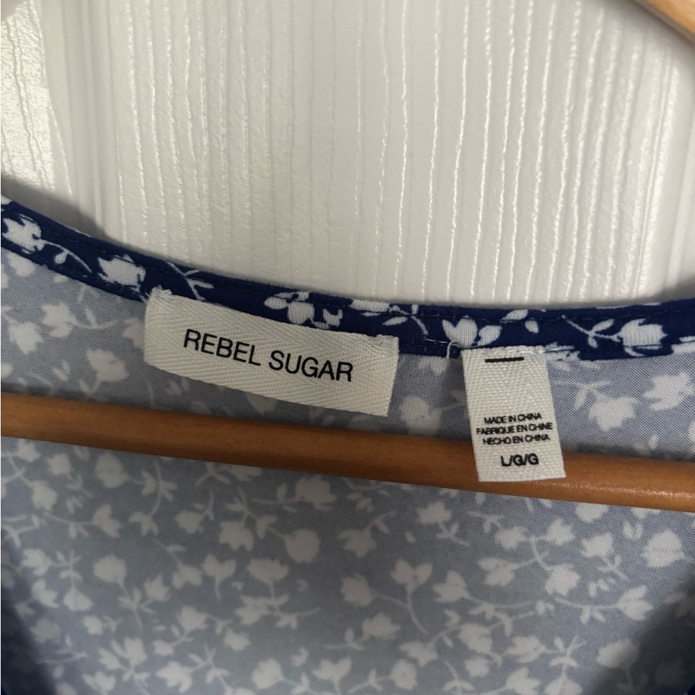 Rebel Sugar Women’s Blue Navy Floral Maxi Dress - Picture 2 of 4